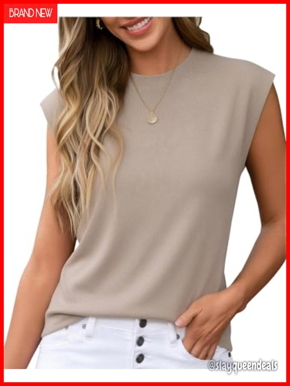 Sleeveless Sweater Vest Cap Sleeve Business Casual Work Top
